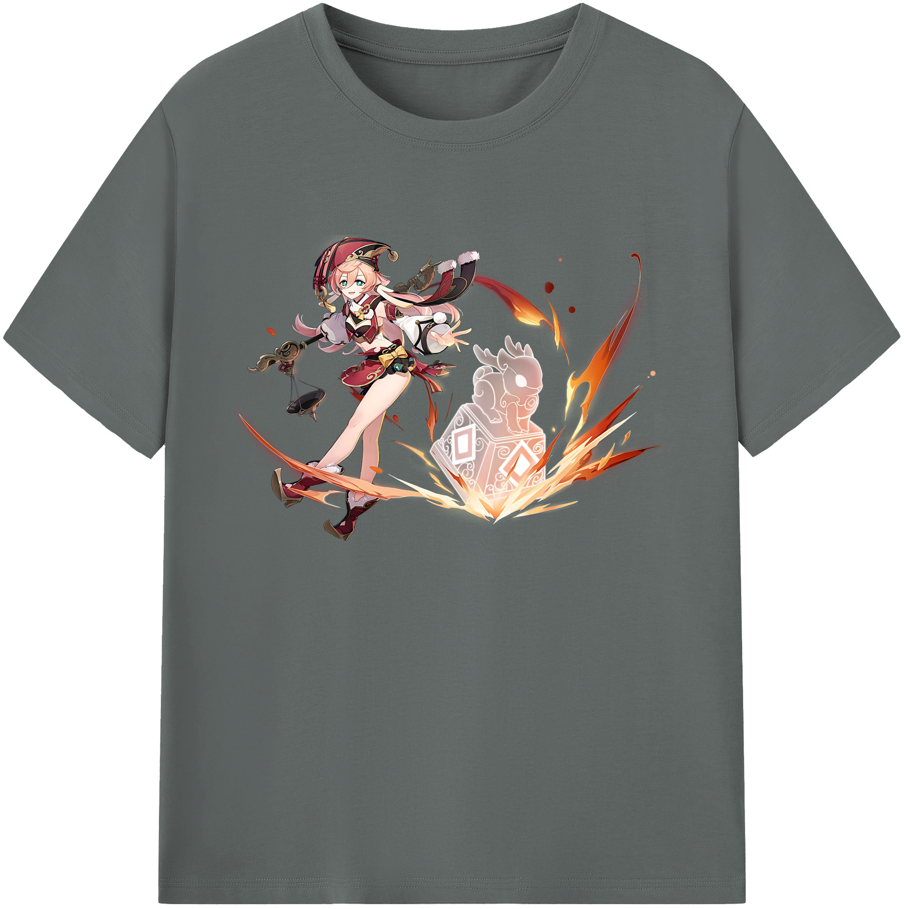 げんし神 ヤンフェイ genshin Yanfei 綿100％ メンズ半袖Tシャツ｜肌触りやわらか＆通気性